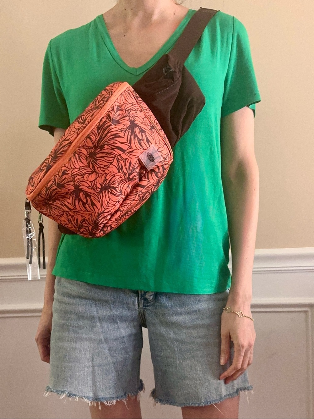Free People Movement Brown and orange Floral Happy Packer Sling Bag - Picture 5 of 13